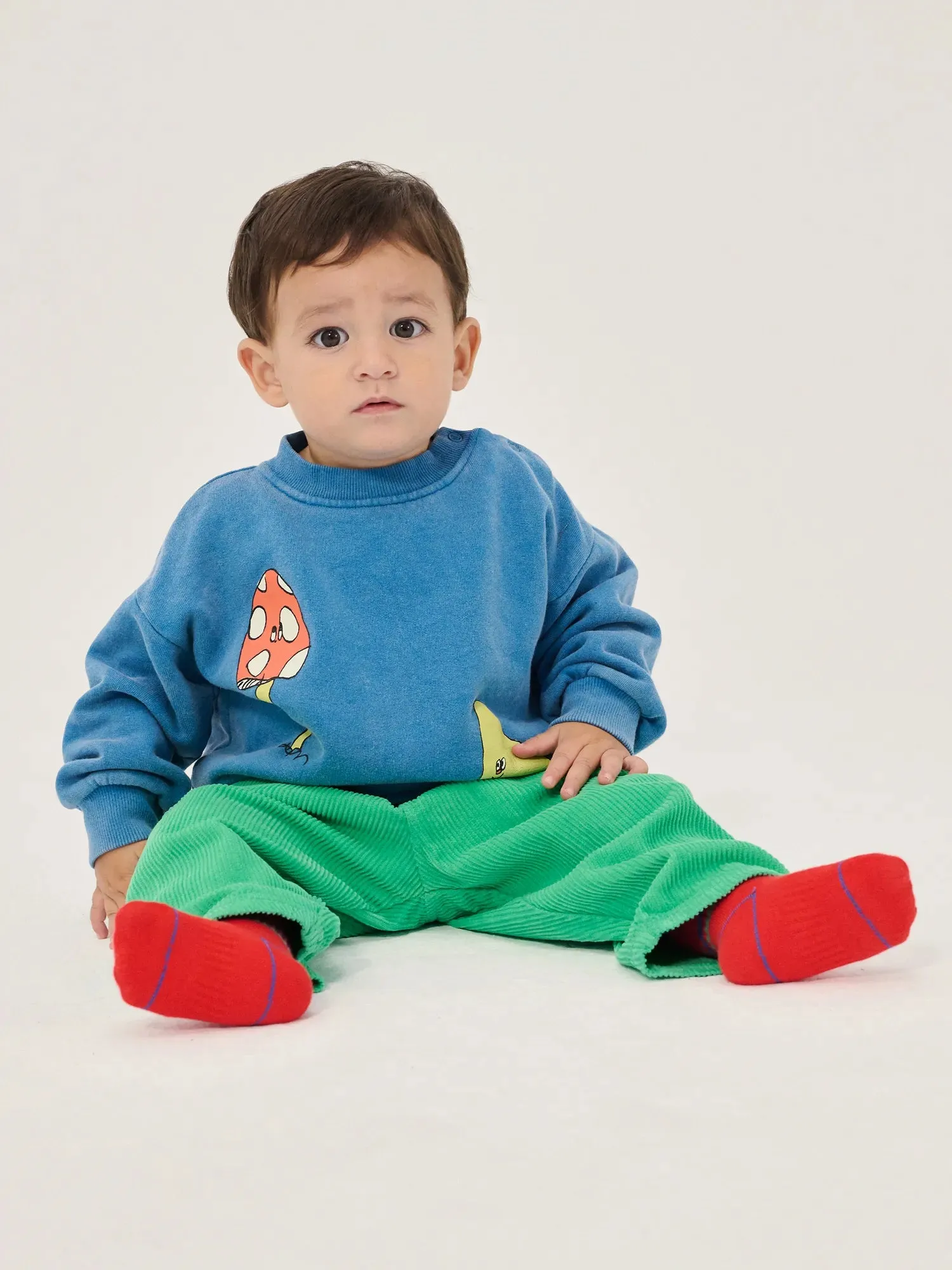 Bobo Choses Mush Monster Duo sweatshirt blå baby