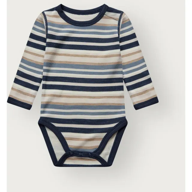 Hust & Claire HCBaloo body Blues stribet uld-bambus