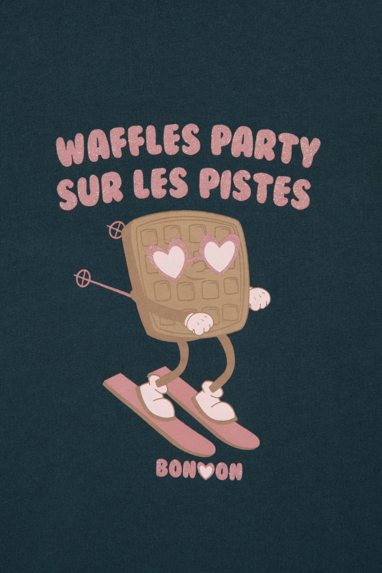Bonton Titty Waffle T-shirt blue lake bomuld