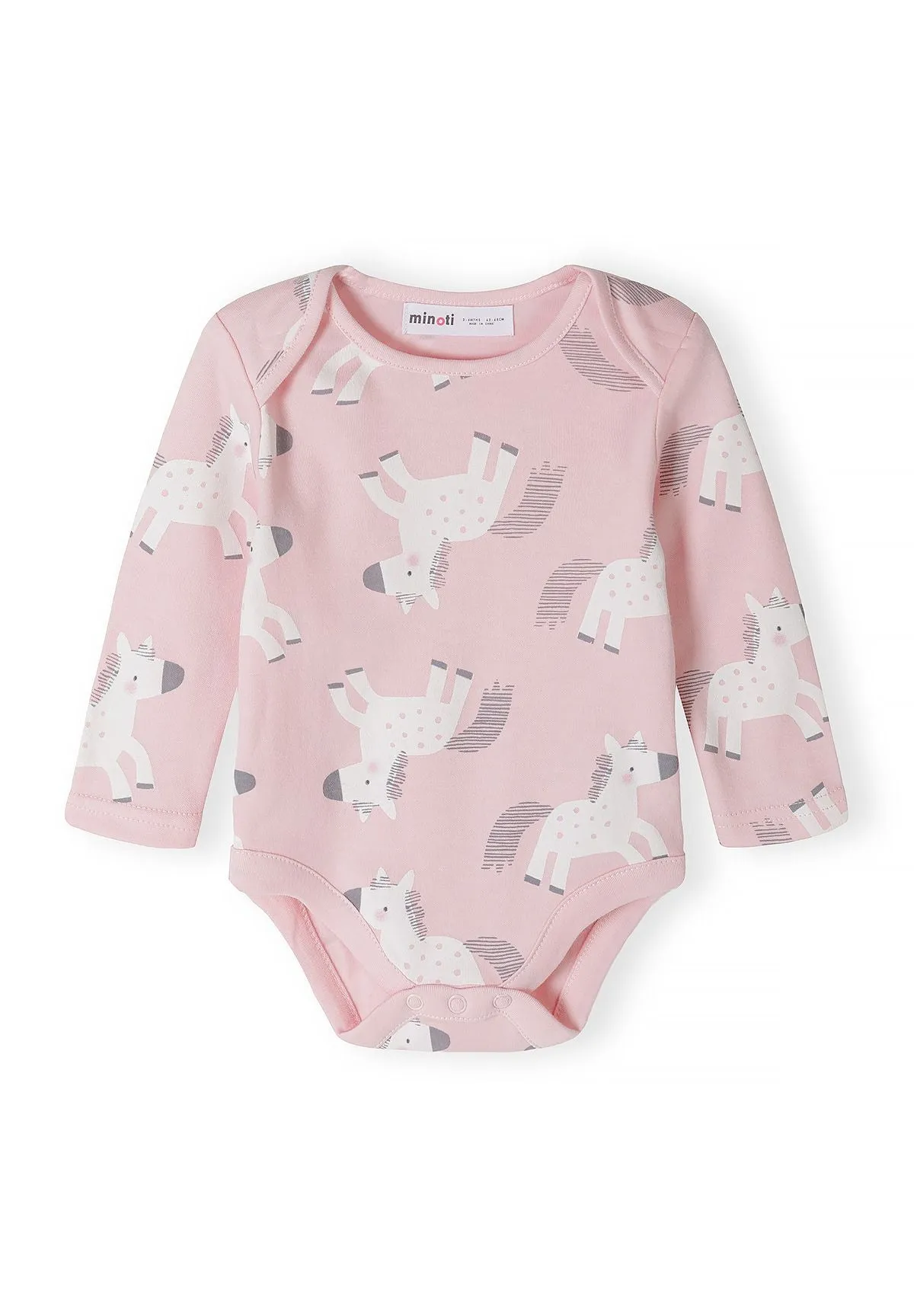 Minoti baby body 7-pak langærmet print