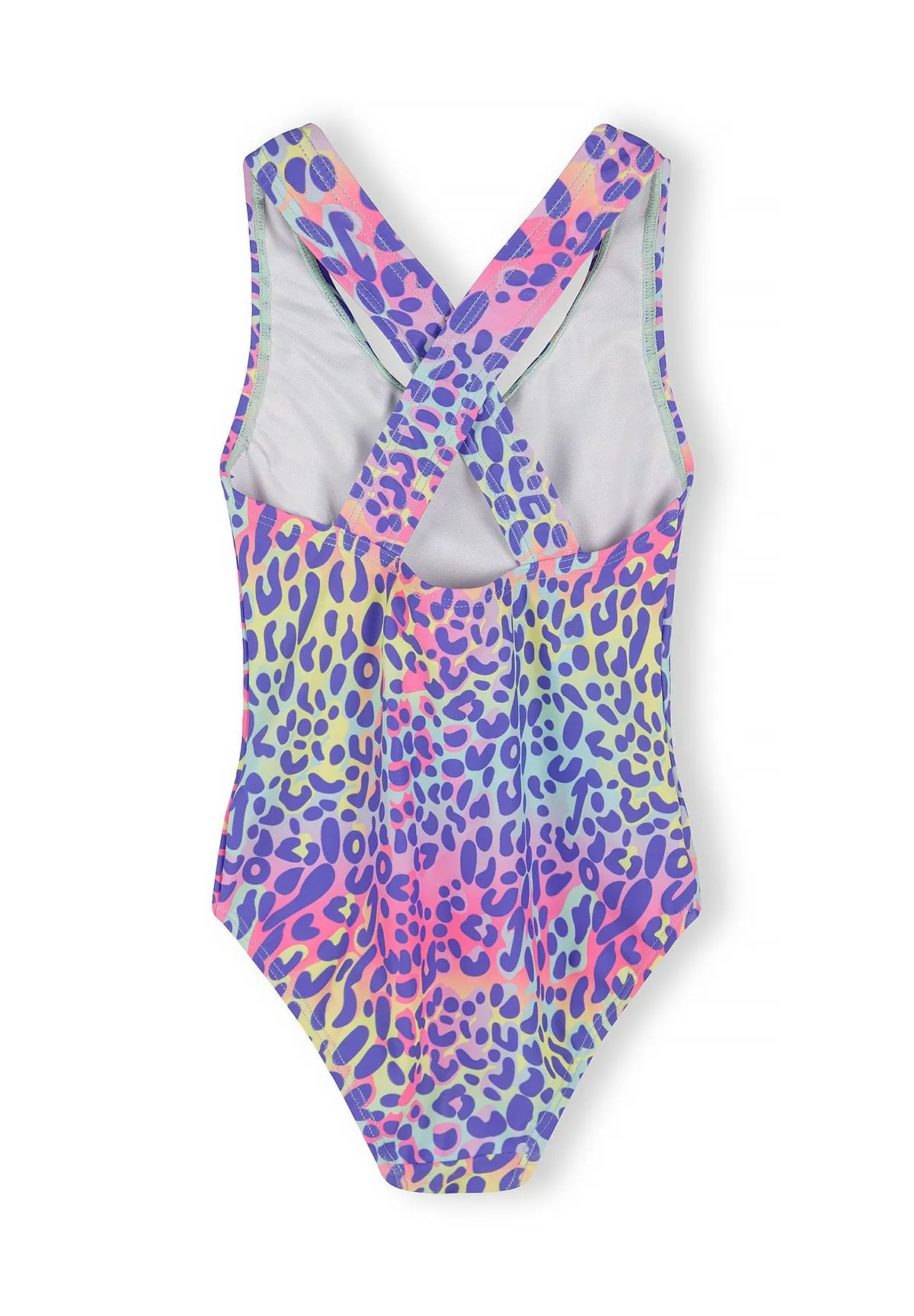 Minoti 44469 badedragt lilla leopard til piger