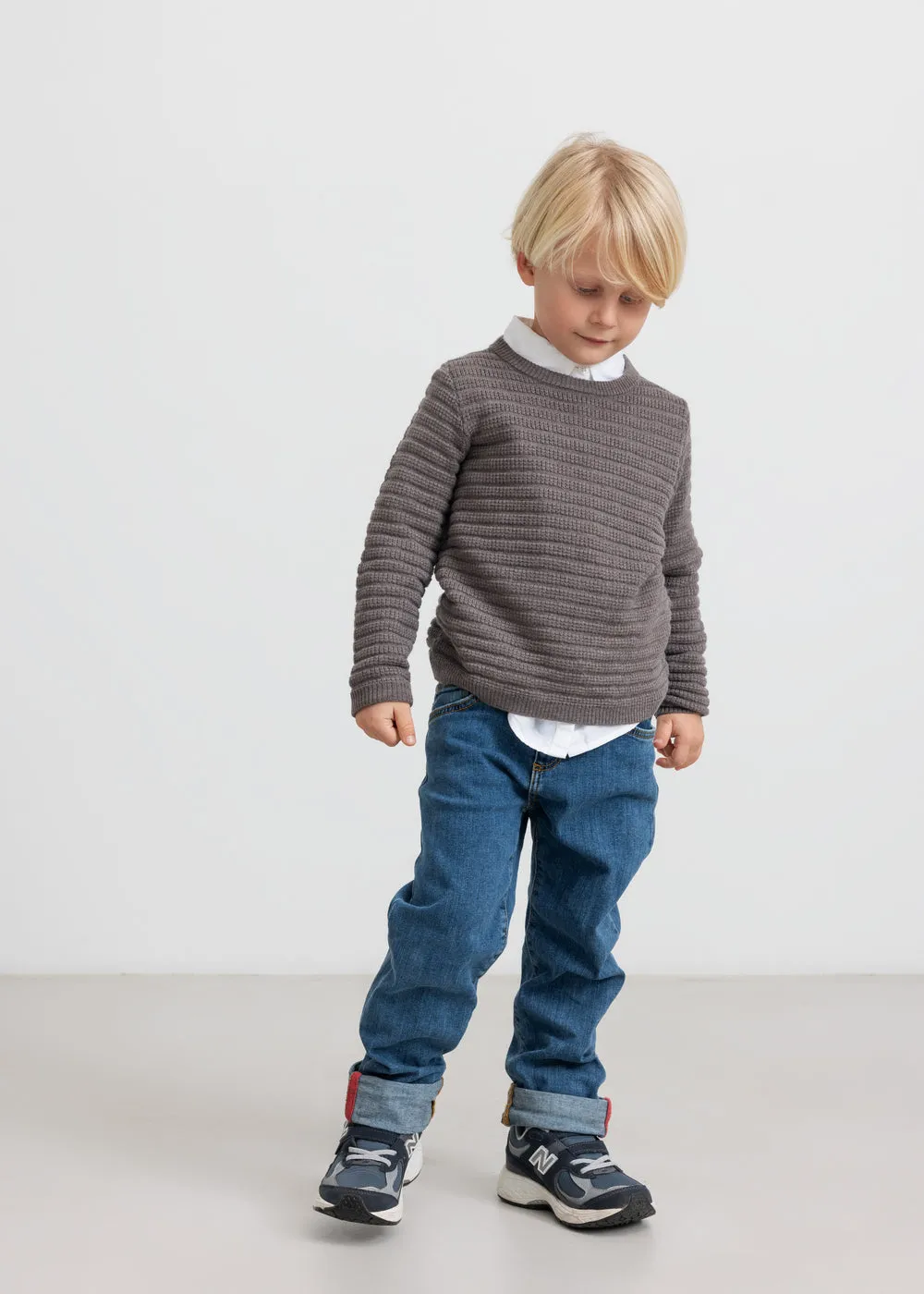 MarMar Tano striktrøje Dusty Brown Mel. merino