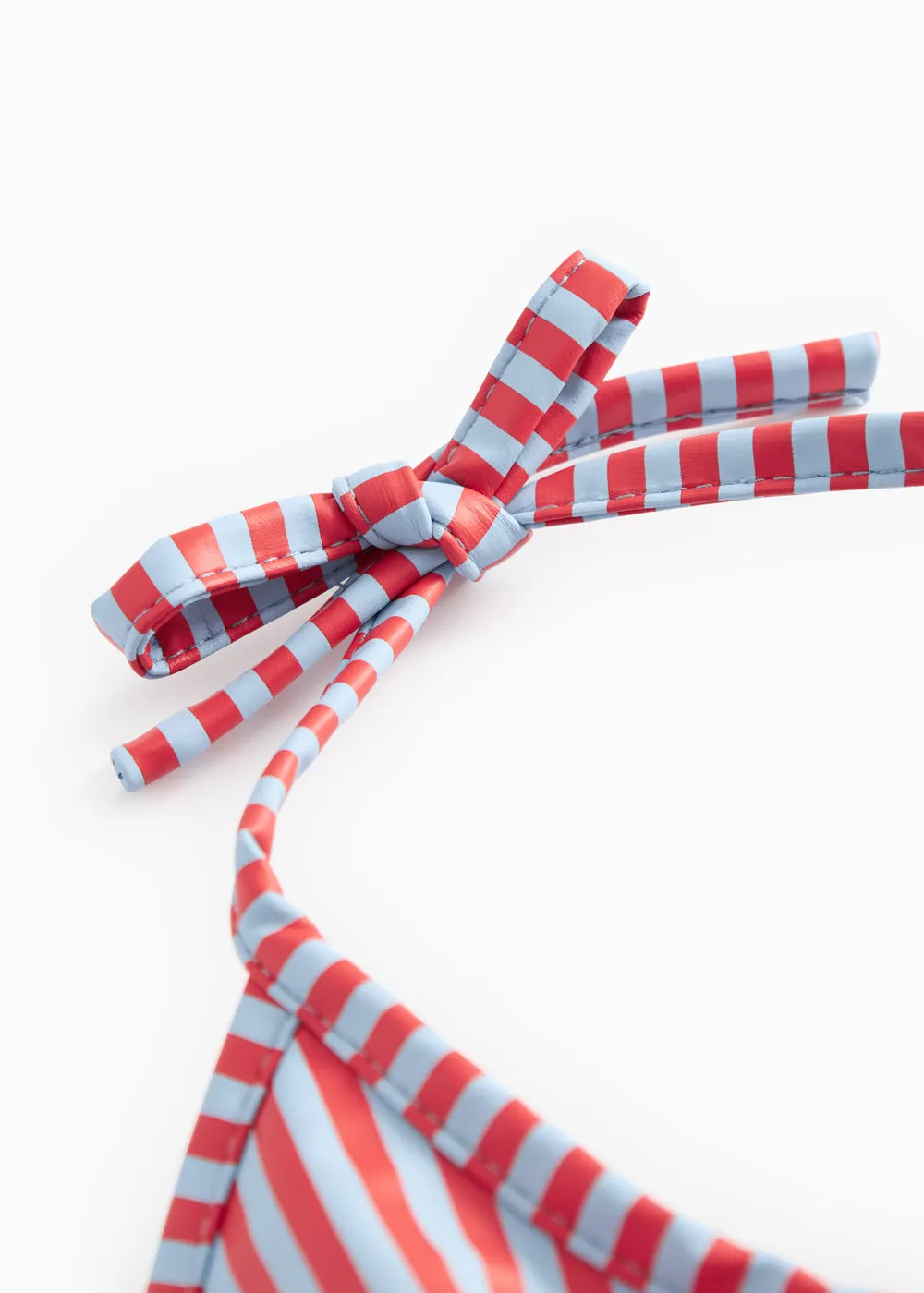 MarMar Bib Long hagesmæk Blue Red Stripes vandafvisende
