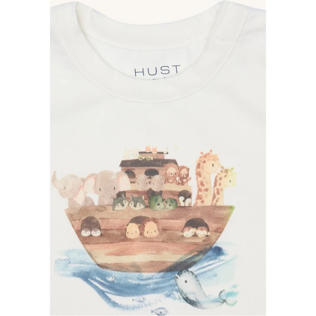 Hust & Claire HCAugust Boat T-shirt Ivory økologisk bomuld