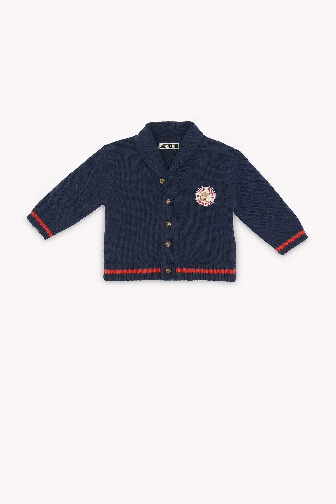 Bonton Hubert Bleu Brut cardigan sjal-krave