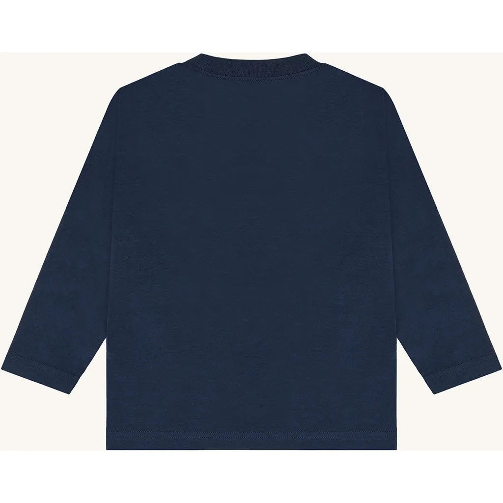 Hust & Claire Anton Snowman langærmet T-shirt Blues bomuld