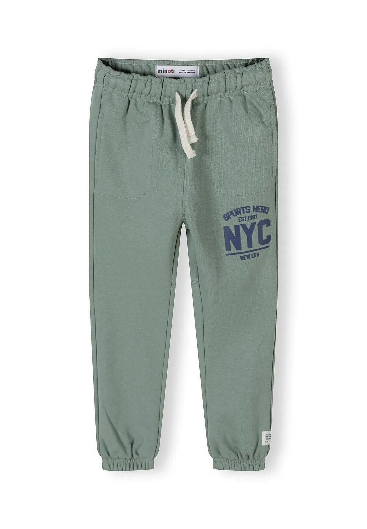 Minoti jogging sæt NYC creme petrol til drenge