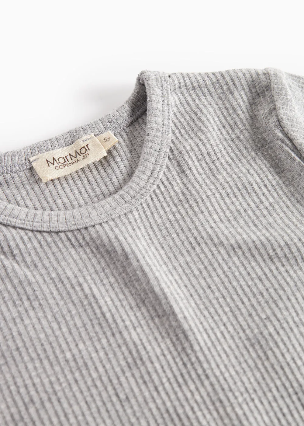 MarMar Plain Tee SS t-shirt Light Grey Melange modal