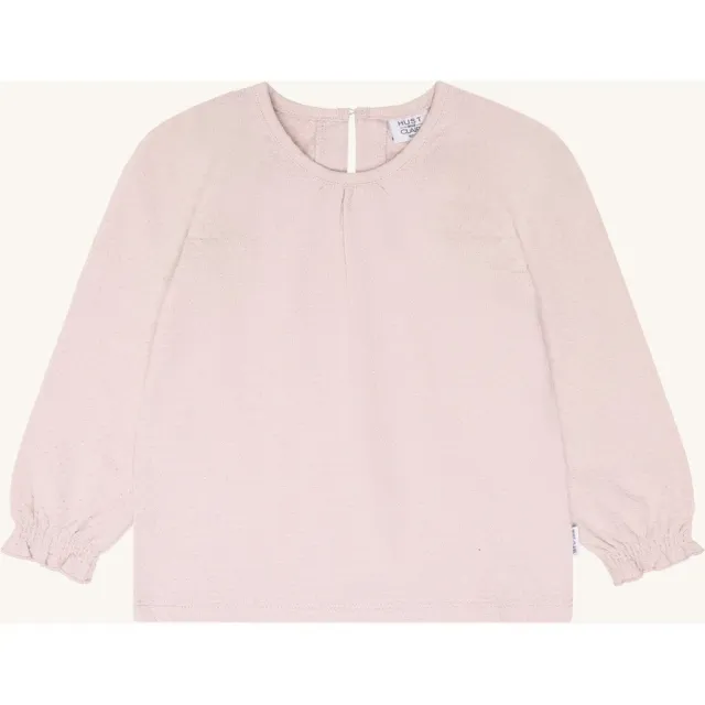 Hust & Claire Alma Solid bluse Hushed Pink økologisk bomuld