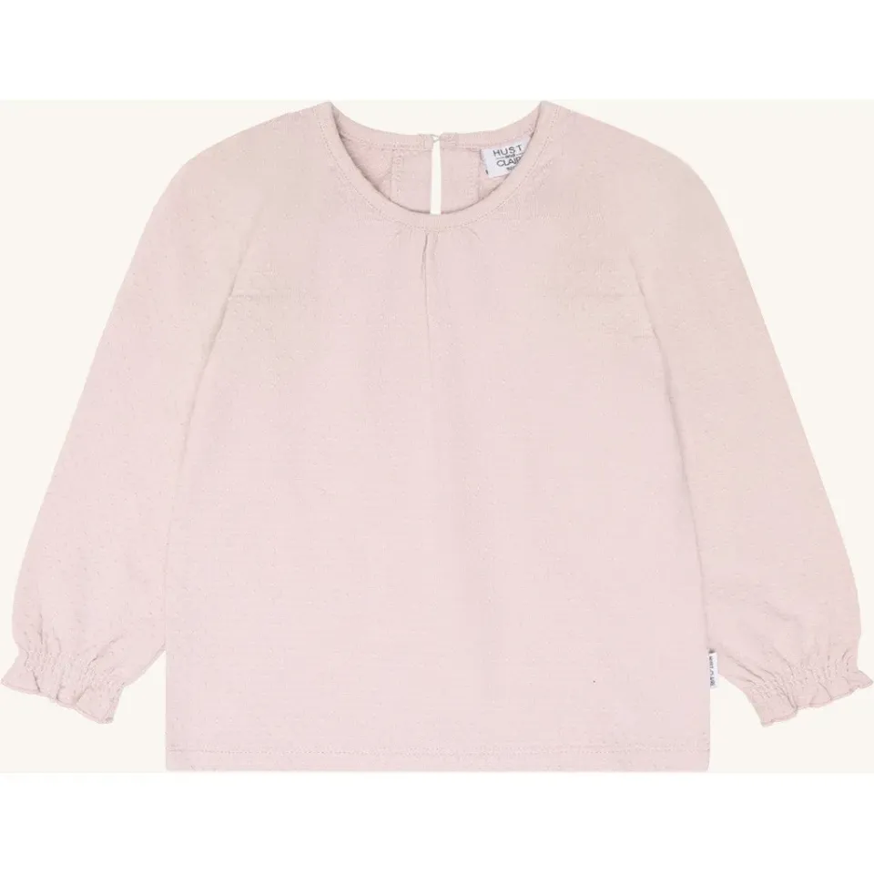 Hust & Claire Alma Solid bluse Hushed Pink økologisk bomuld
