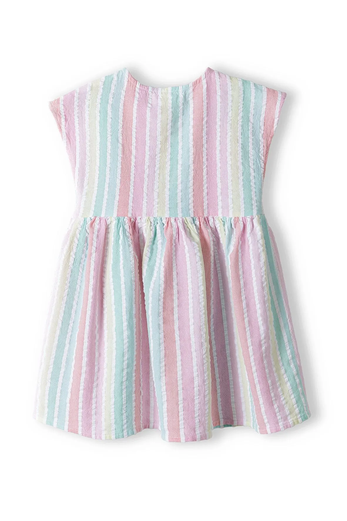 Minoti 38209 kjole stribet pastel bomuld