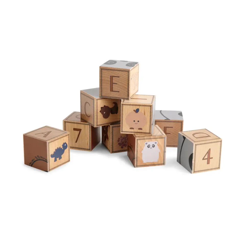 nuuroo Otto klodser Wooden Mix bøgetræ 9-pak