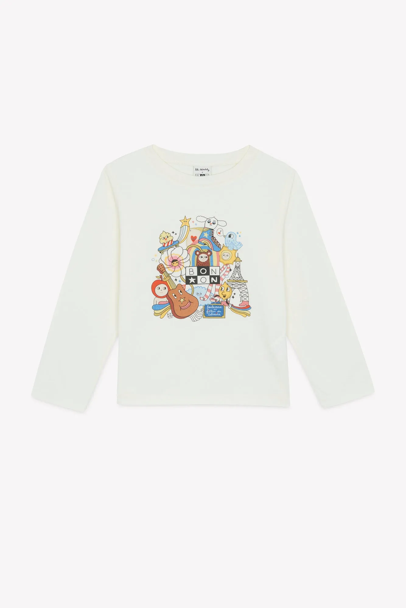 Bonton Patch Paris Bonton x Lili Scratchy bluse ecru