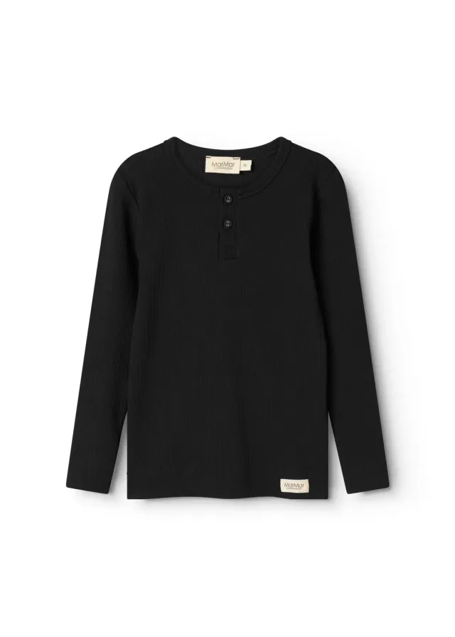 MarMar Tee LS langærmet t-shirt Black modal strækbar