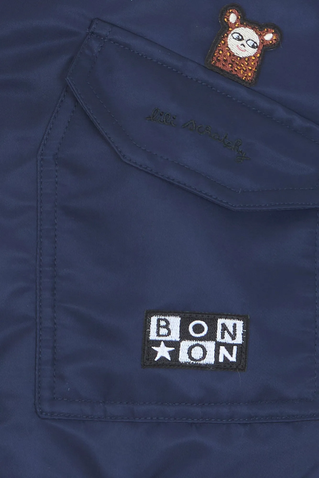 Bonton Joyce bomberjakke navy sherpakrave børn