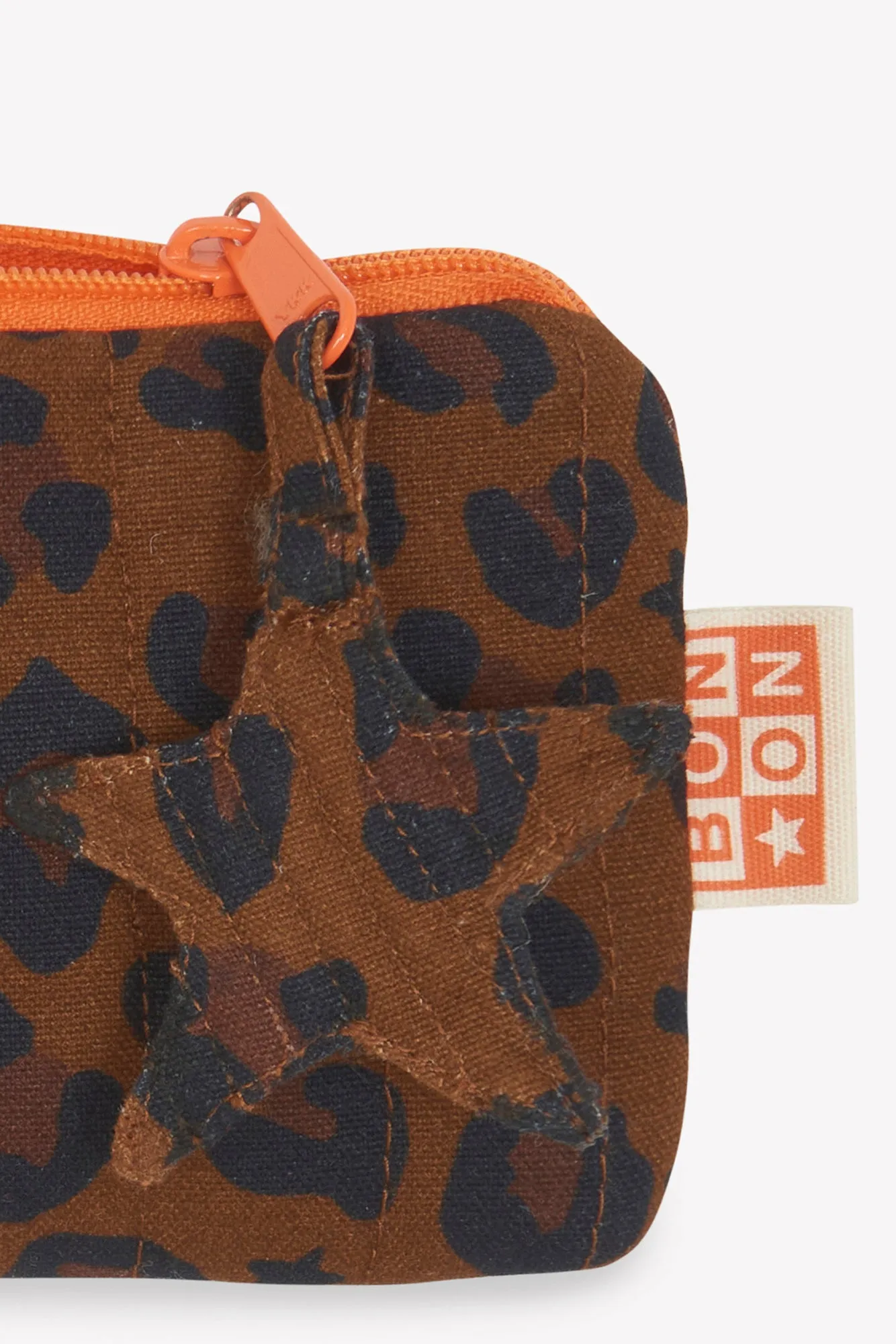 Bonton Ivy mini pochette leopard brun canvas