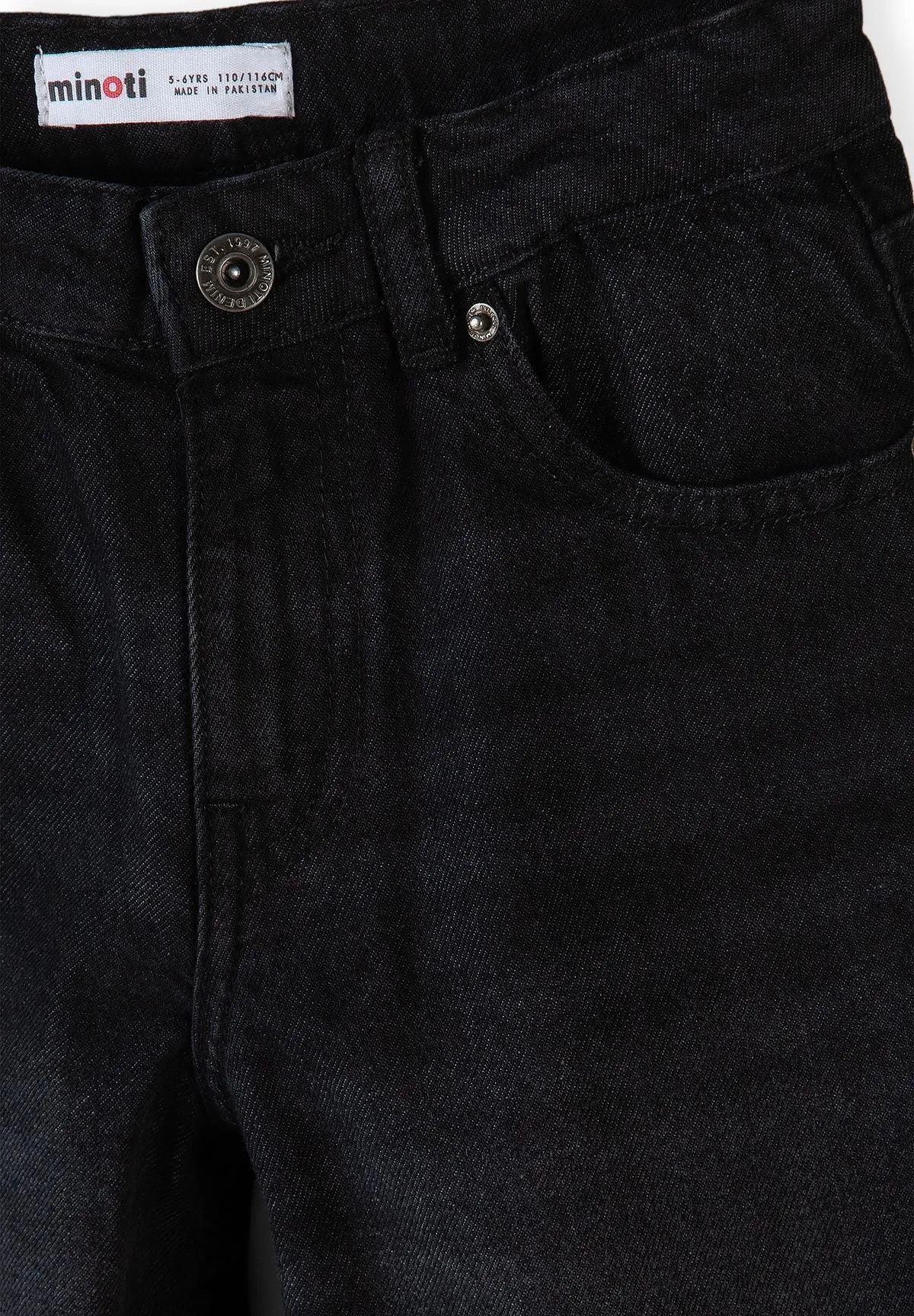 Minoti baggy-jeans sort vasket 5 lommer