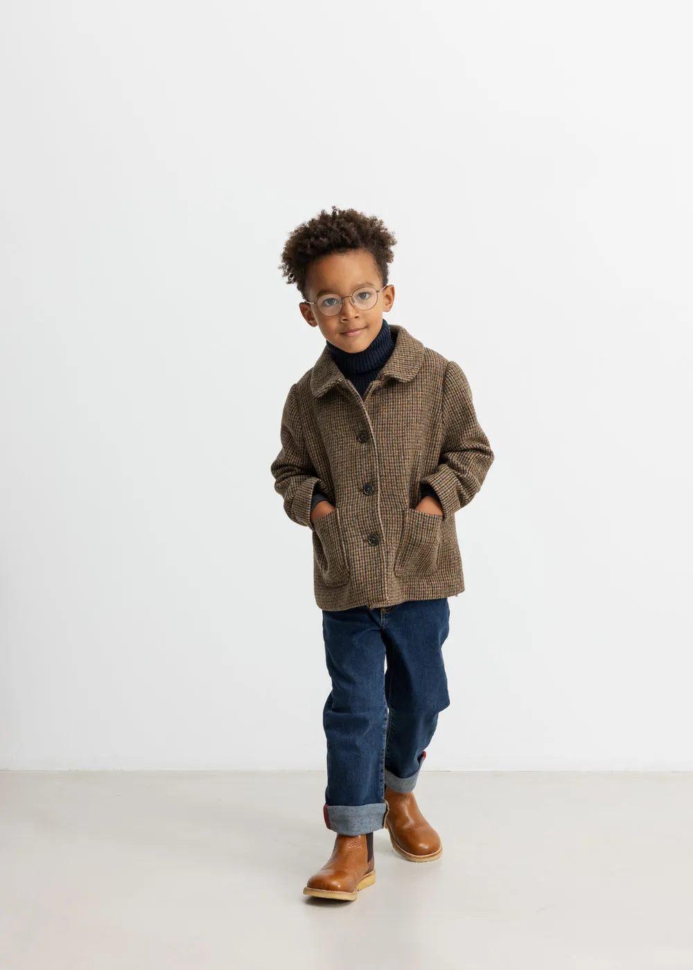 MarMar Oval Jacket uldfrakke Earthy Check ternet