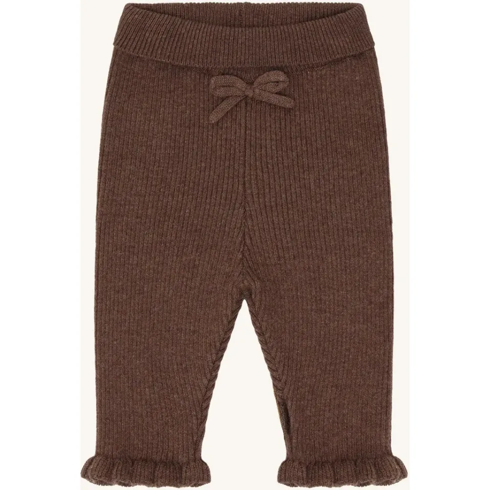 Hust & Claire HCLisa Rib leggings Toffee Melange ribstrik