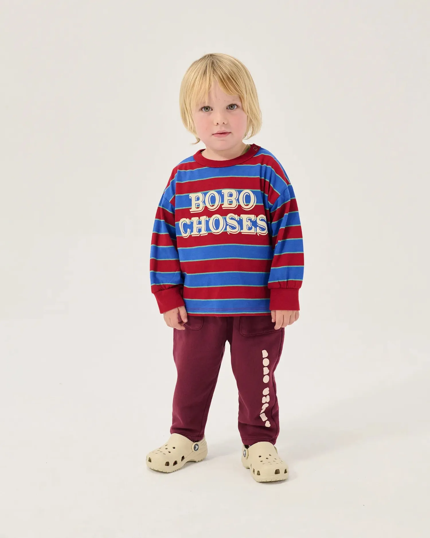 Bobo Choses Embossed Stripes T-shirt multifarvet bomuld