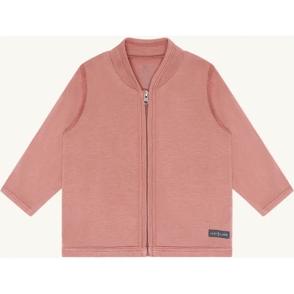 Hust & Claire HCCurd Solid Zip cardigan Old Rosie bambus