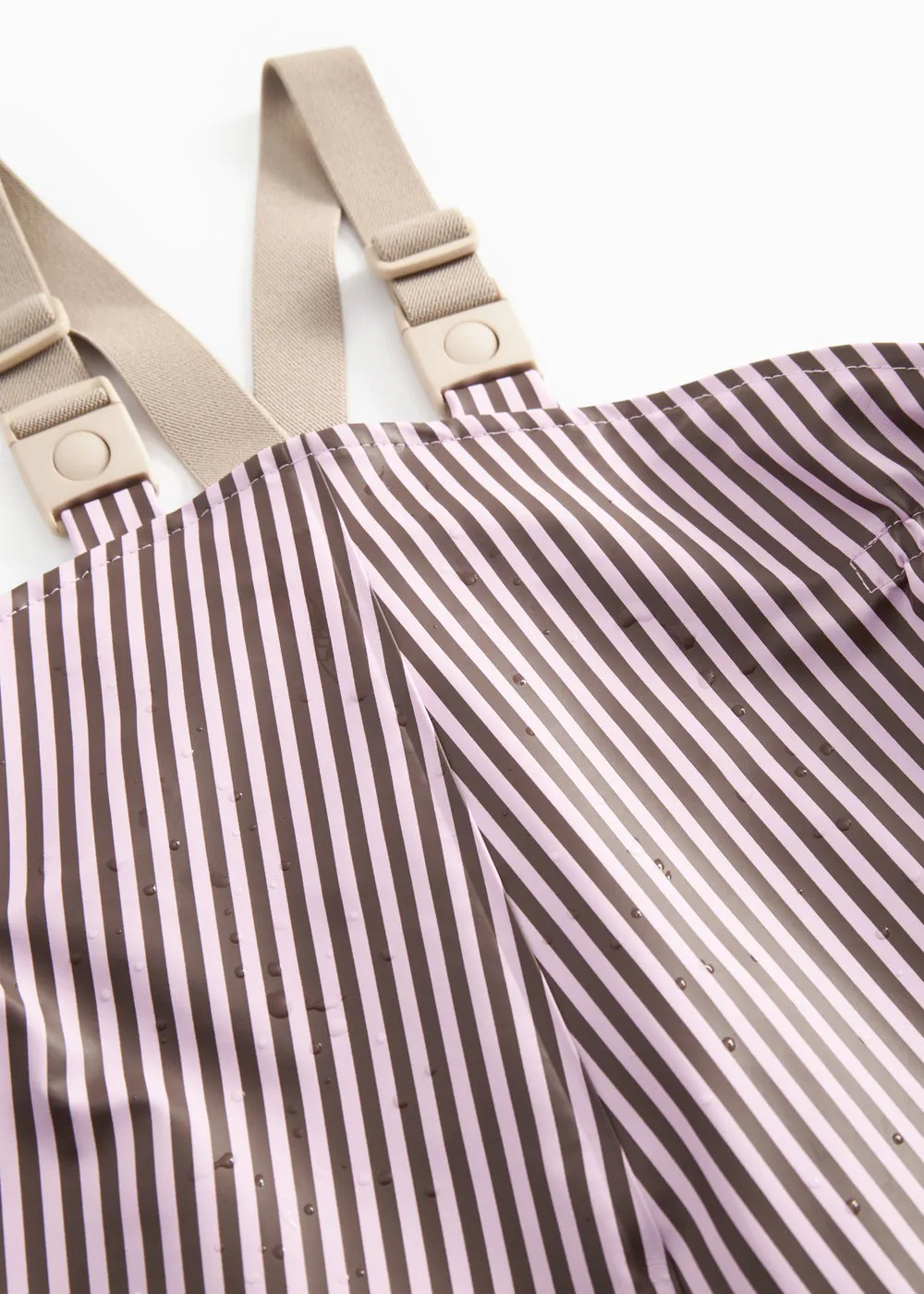 MarMar Oddy Set Pink Brown Stripes regnsæt til børn