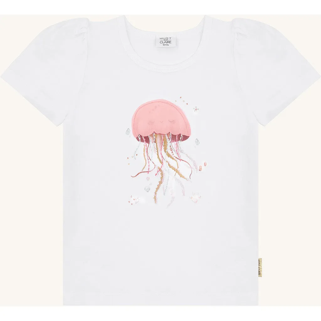 Hust & Claire HCAlma Goople T-shirt hvid bomuld