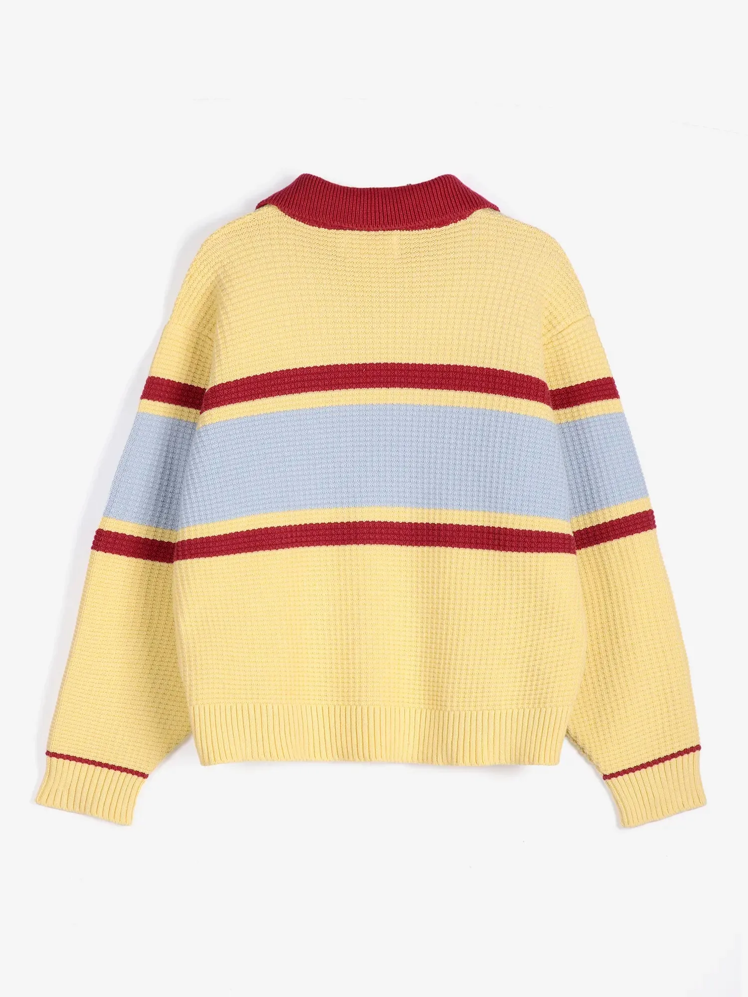Bobo Choses Structured polo striktrøje XS beige uld