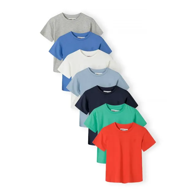 Minoti 44881 t-shirts 7-pak grøn blå til drenge