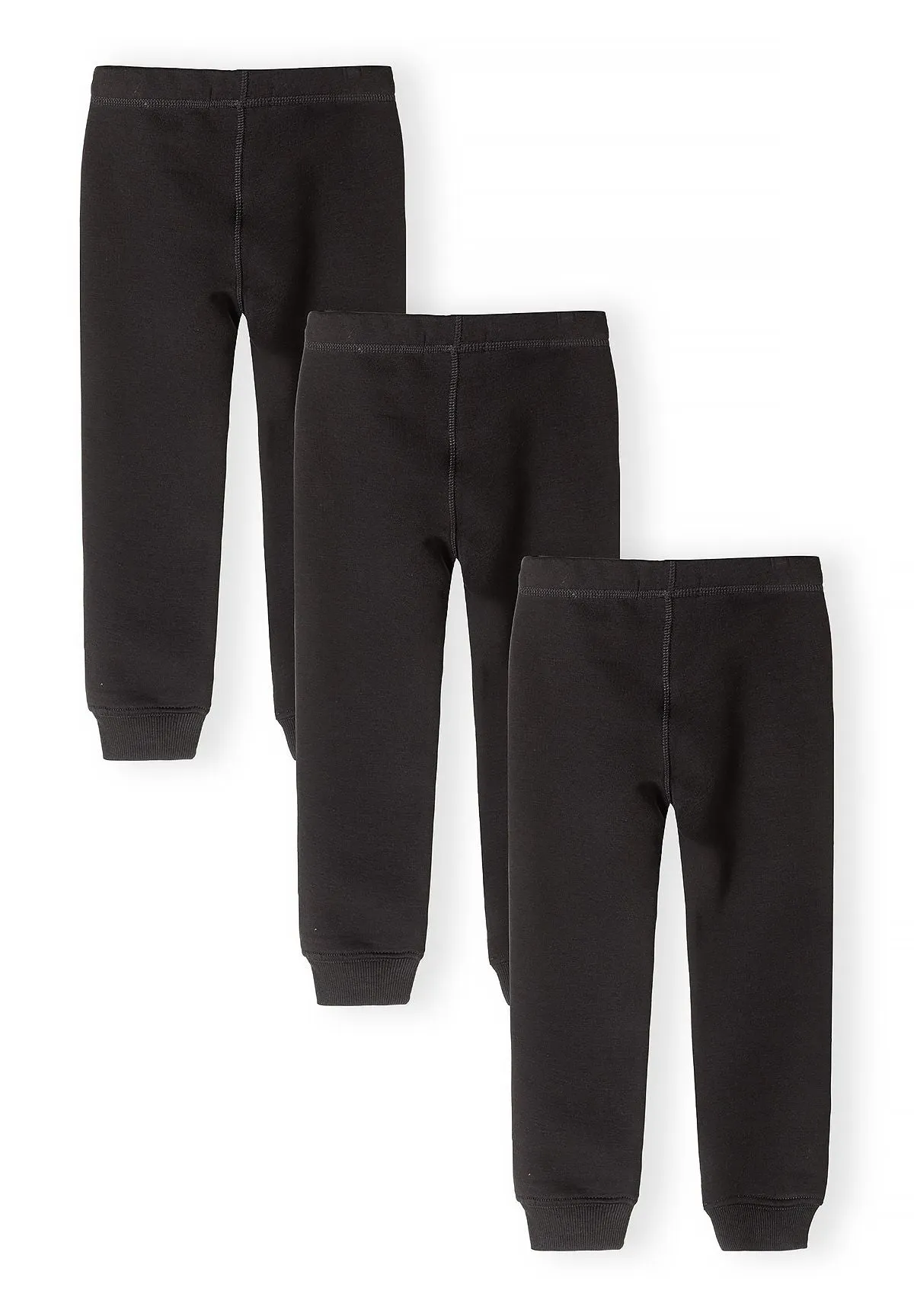 Minoti leggings 3-pak sort med ribkant