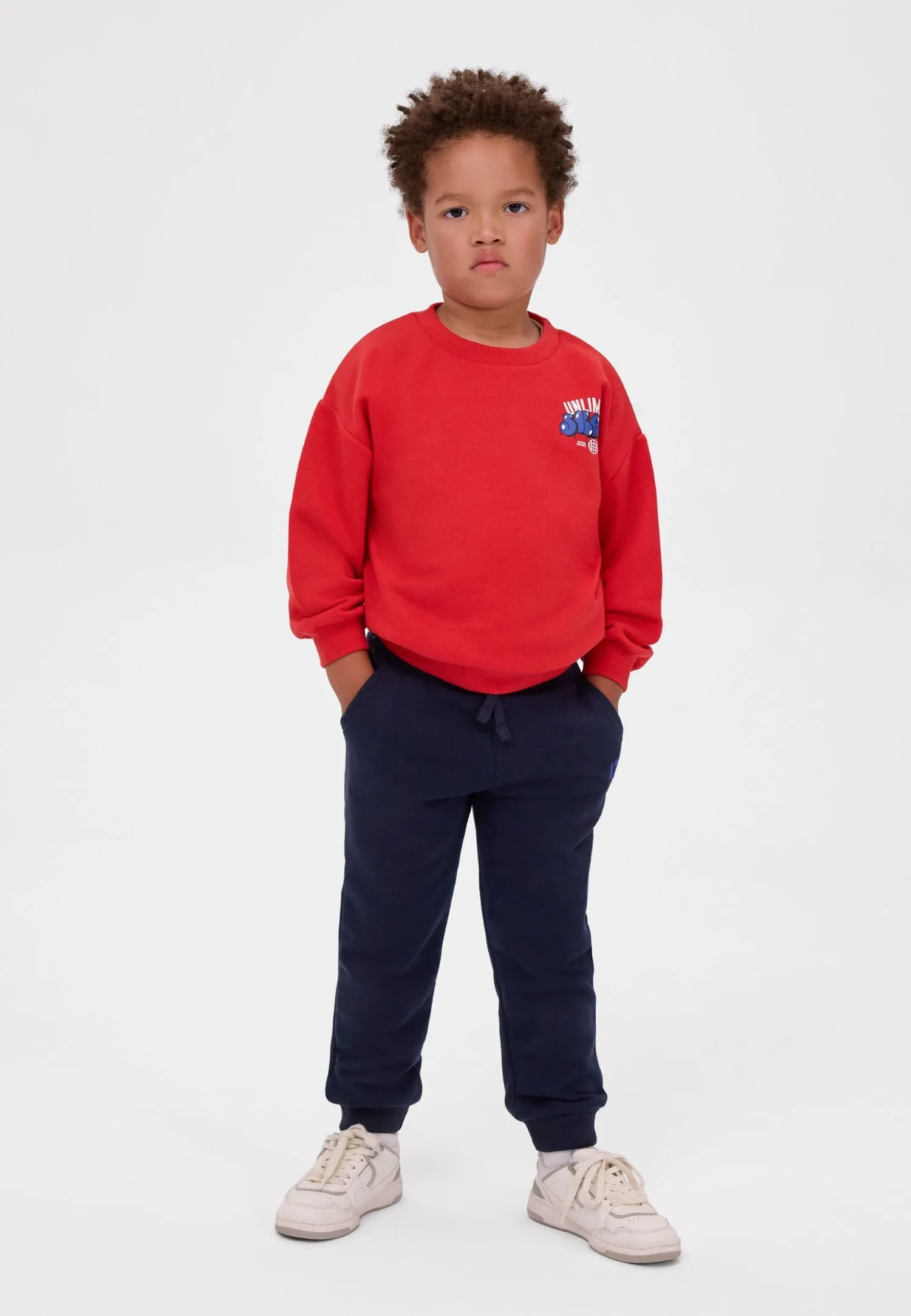 Minoti 44762 sweatshirt 2-pak rød blå