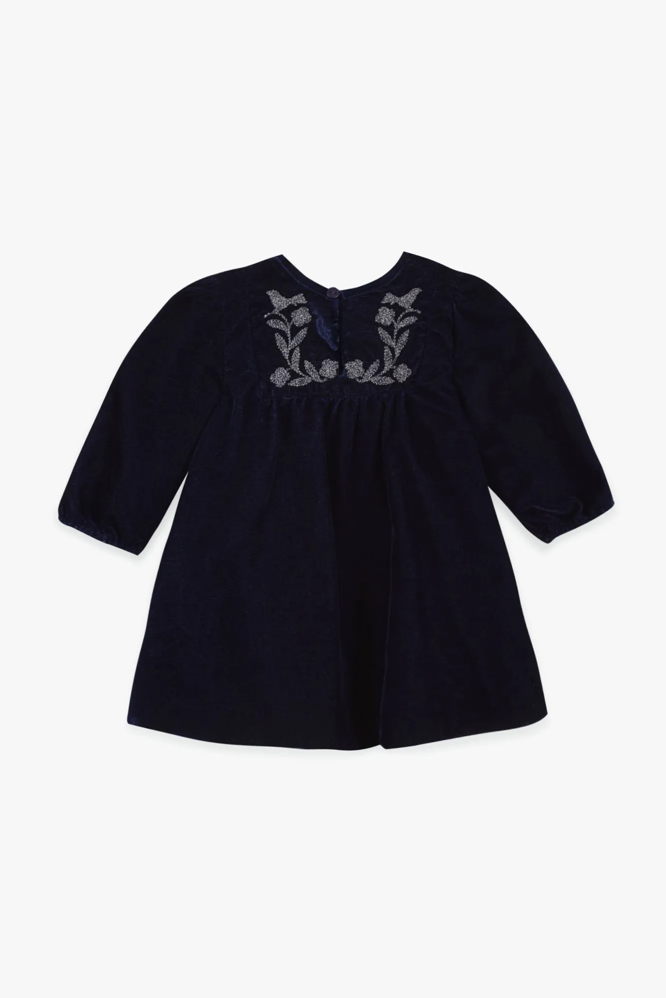 Bonton Daisy Bleu Brut kjole blå broderet lurex