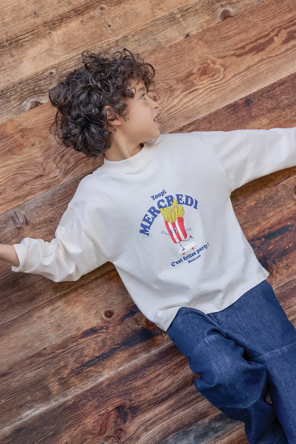 Bonton Laurel Mercredi T-shirt langærmet bomuld til børn