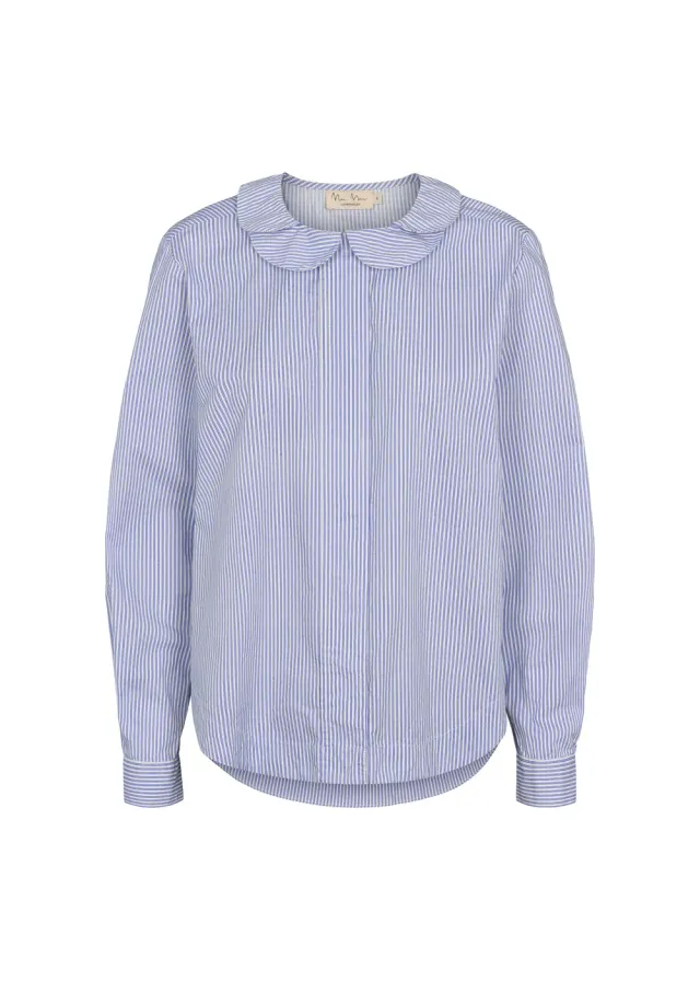 MarMar Copenhagen Toka W skjorte Bolich Blue Strips poplin