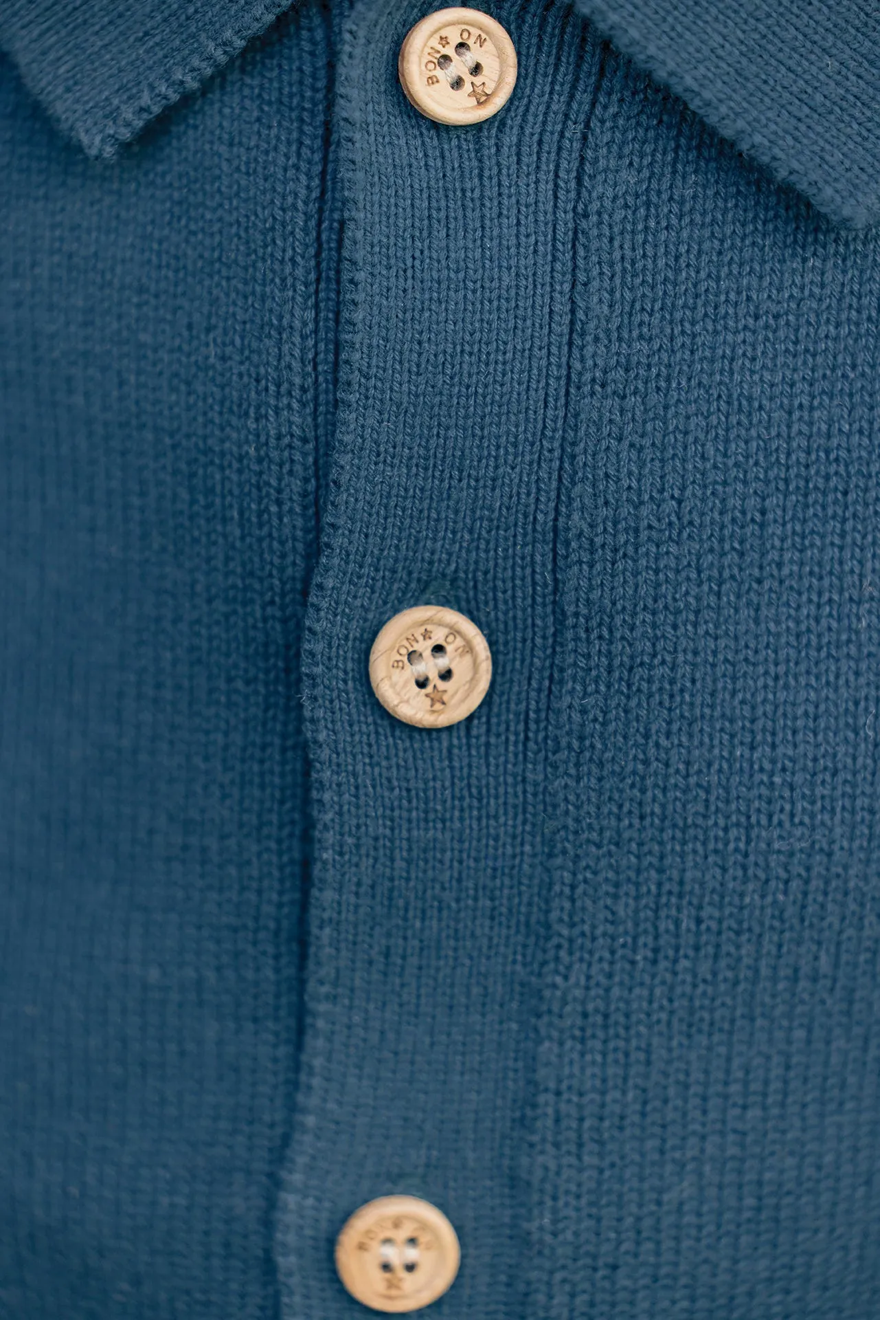 Bonton Lucien cardigan blue lake bomuld