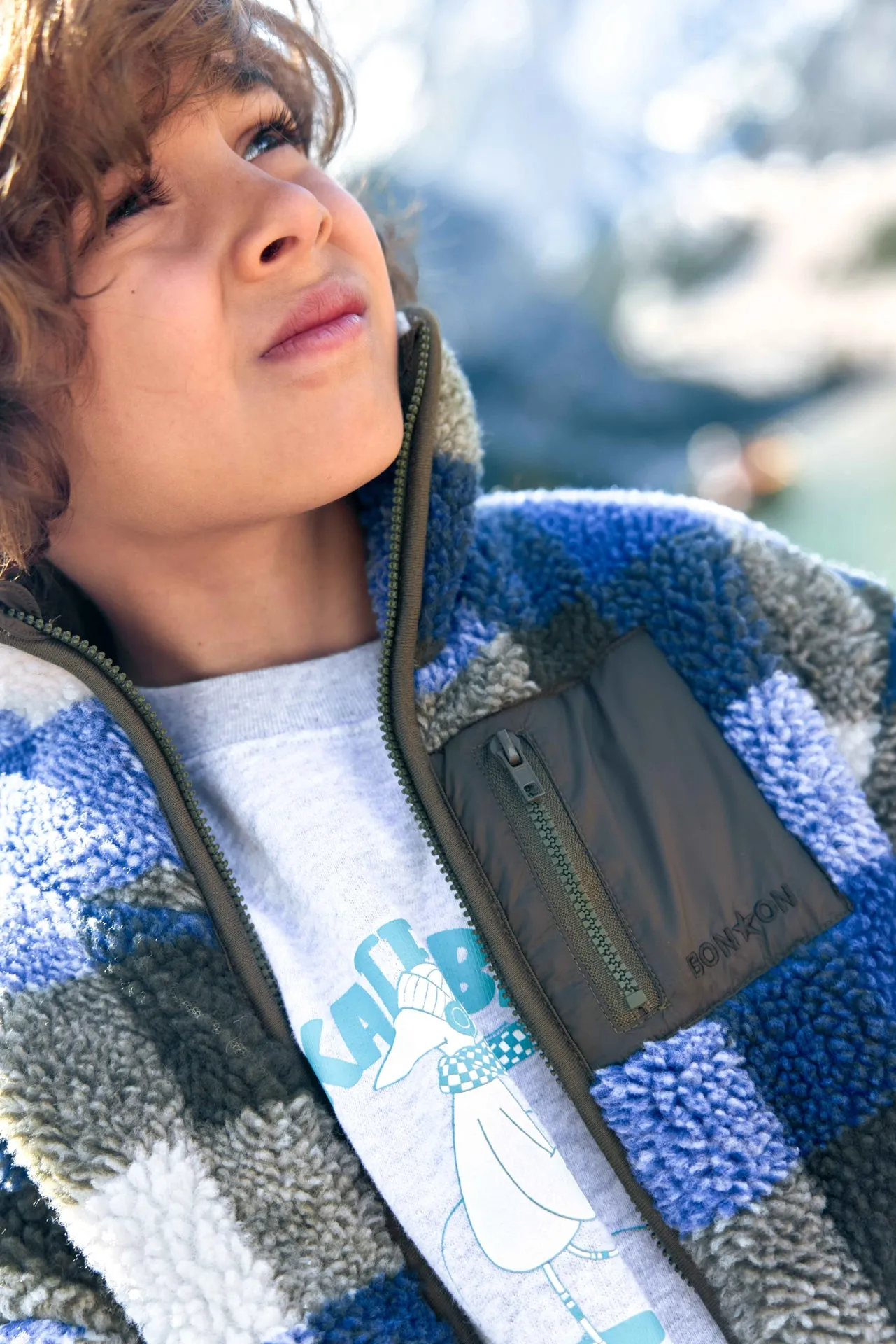 Bonton Montreal blouson sherpa blå tern