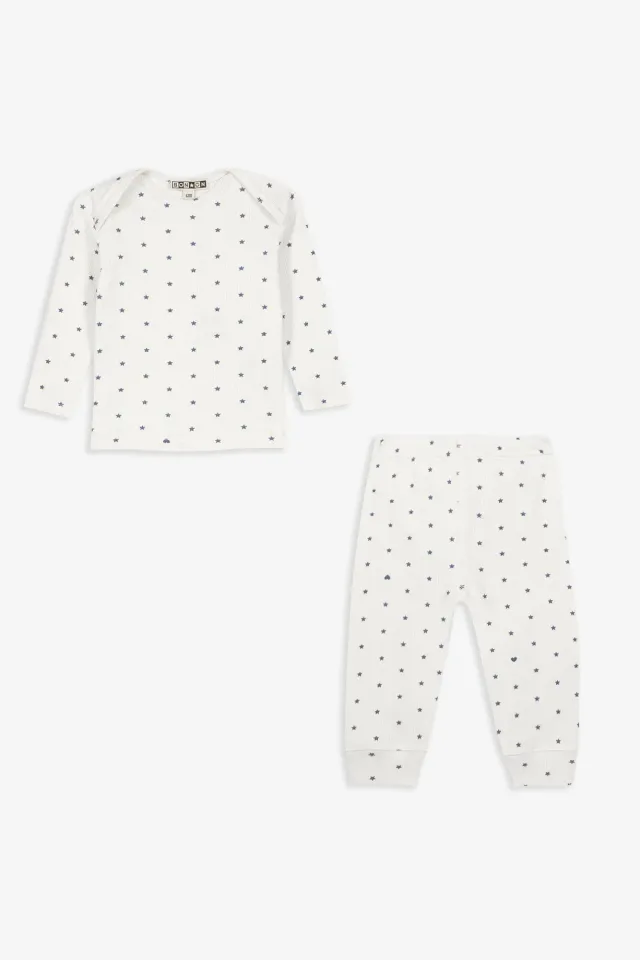 Bonton Patino Blue pyjamas bomuld blå stjerner