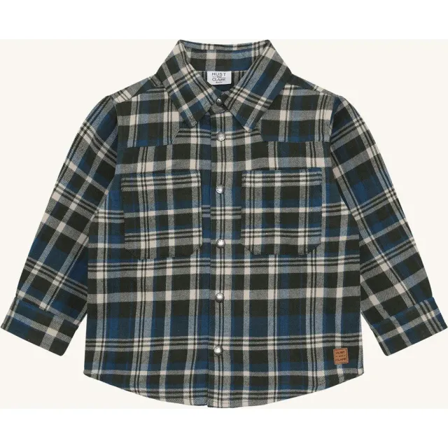 Hust & Claire Ravn Urban Check skjorte Deep Ivy bomuld
