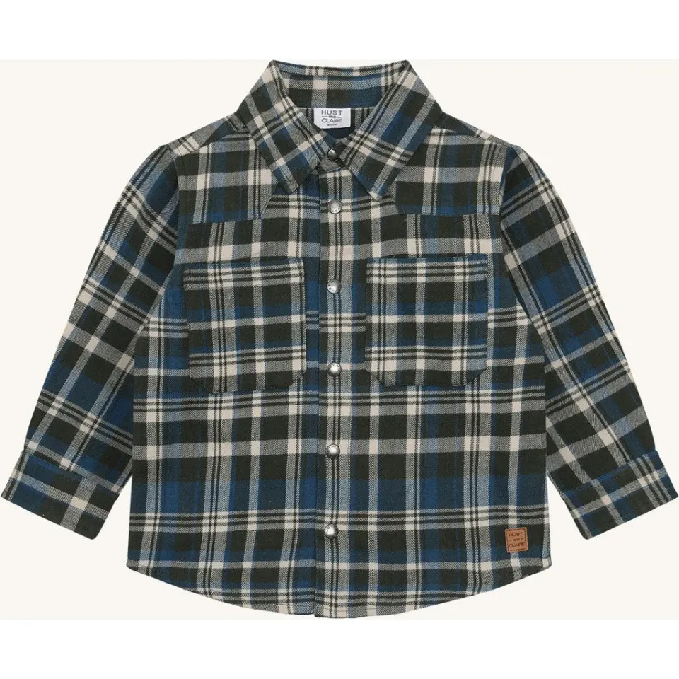 Hust & Claire Ravn Urban Check skjorte Deep Ivy bomuld