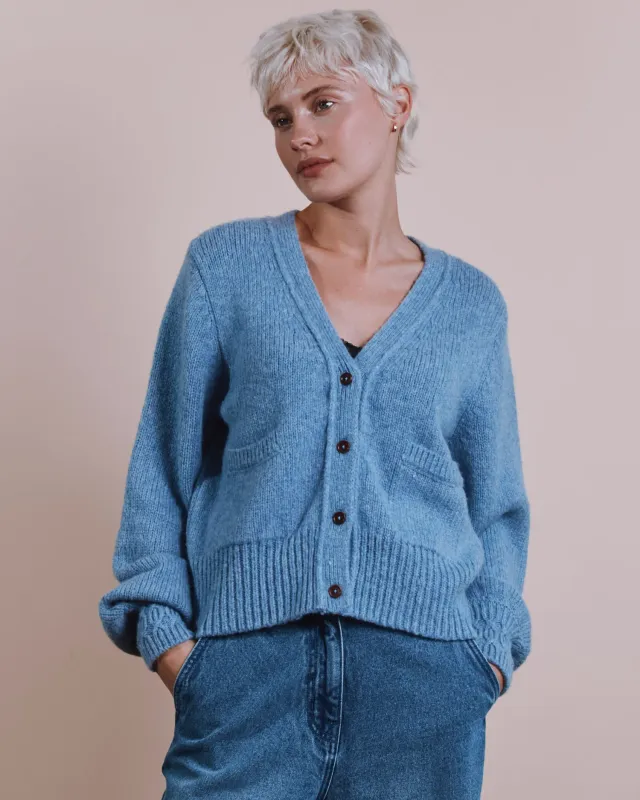 Emile et Ida Ecora cardigan lyseblå merinould