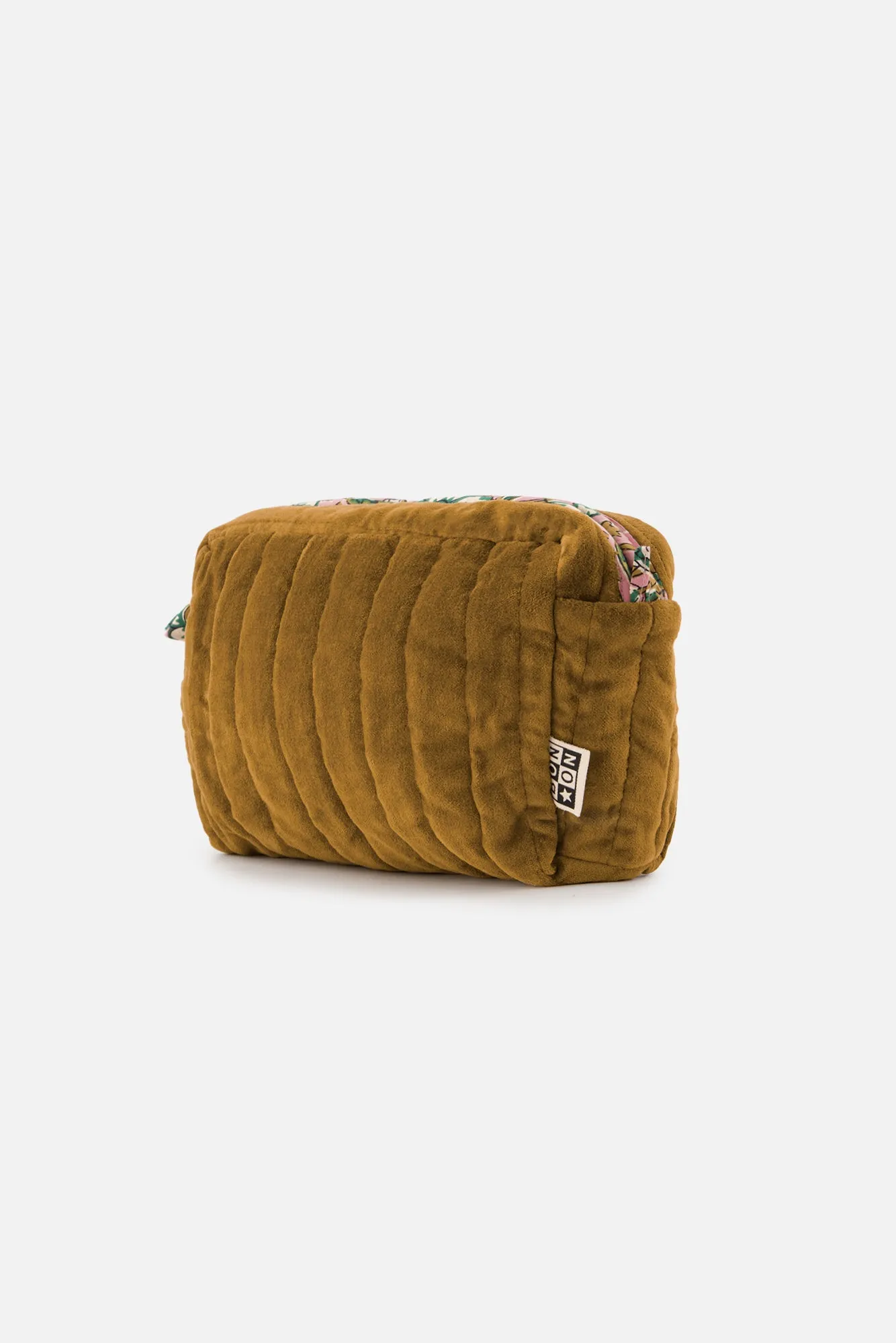 Bonton Velours toilettaske bronze mellem 26x20