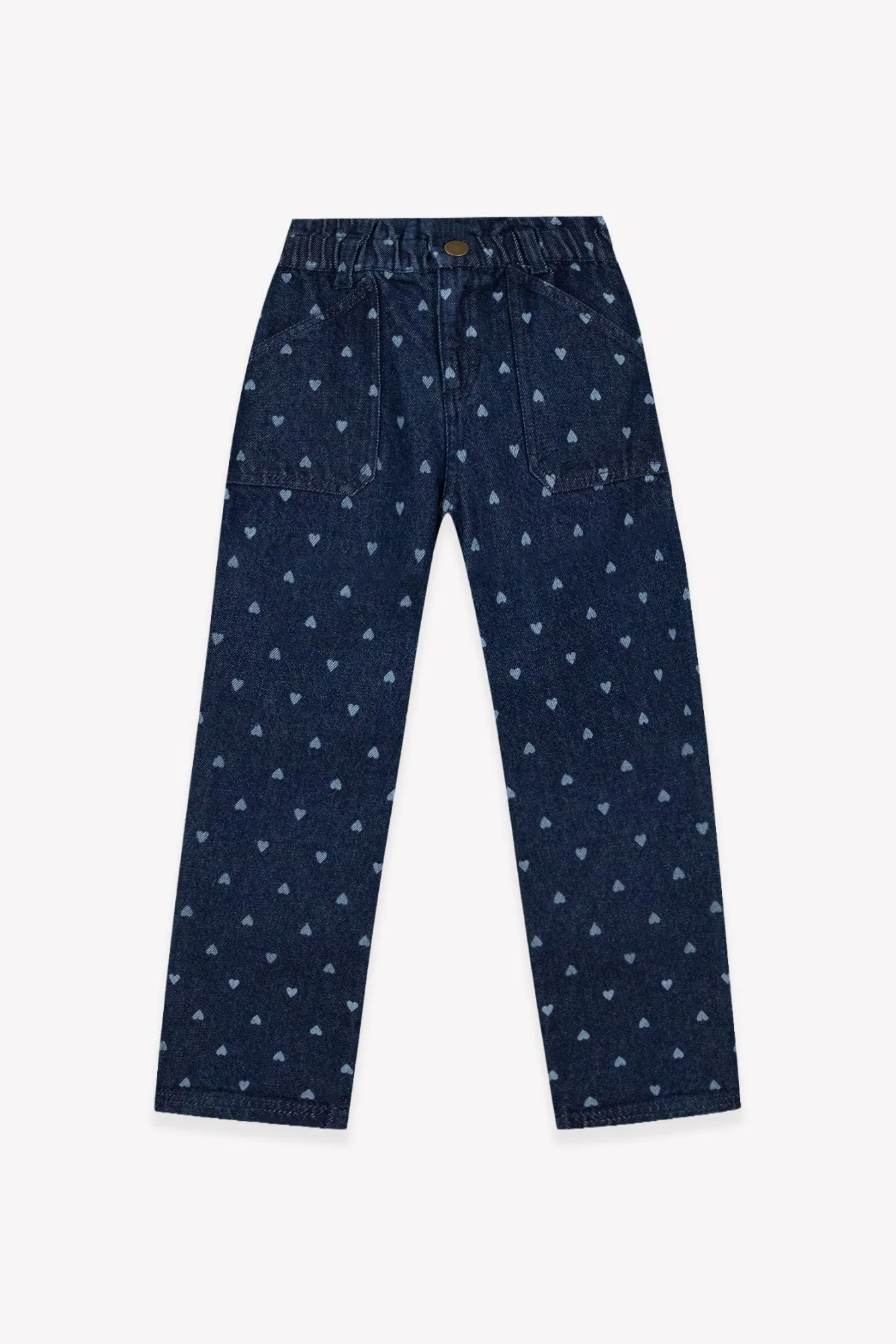 Bonton Lino Denim Coeurs jeans 2A bla hjerter