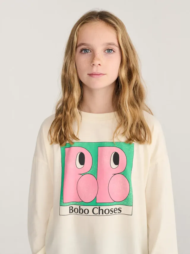 Bobo Choses Booo T-shirt off-white 2-3Y økologisk