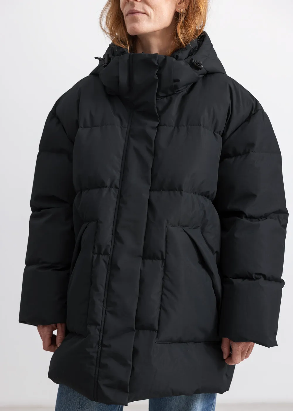 MarMar Otta W Coat dunjakke Black stor pasform