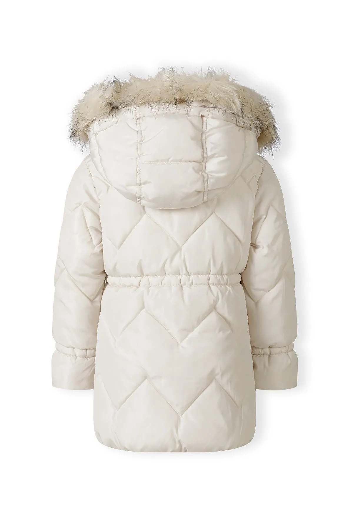 Minoti 45288 dynejakke pige beige quiltet hætte