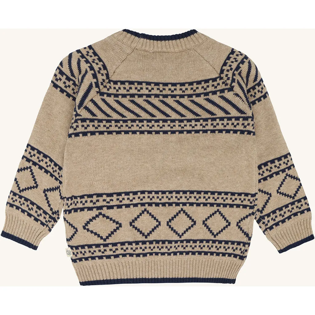 Hust & Claire Pelle Dino pullover Biscuit økologisk