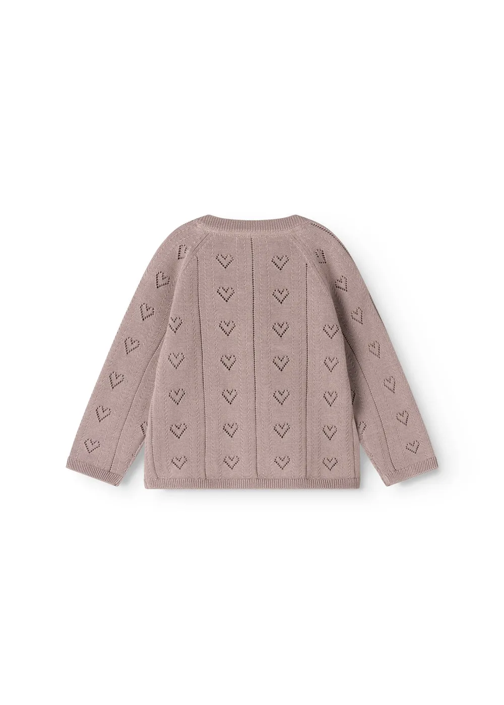 MarMar Totti strikcardigan Dusty Purple økologisk bomuld