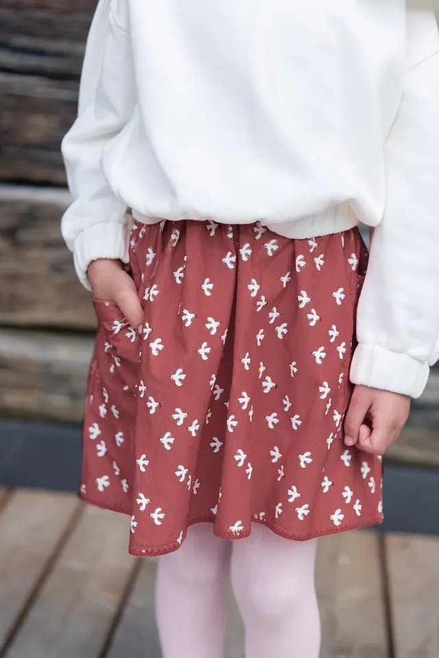 Bonton Ruche Little Birdy nederdel fløjl fugl