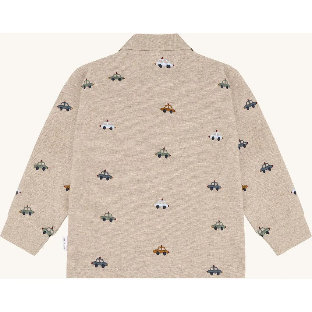 Hust & Claire HCStevie Police polo Beige Melange bomuld