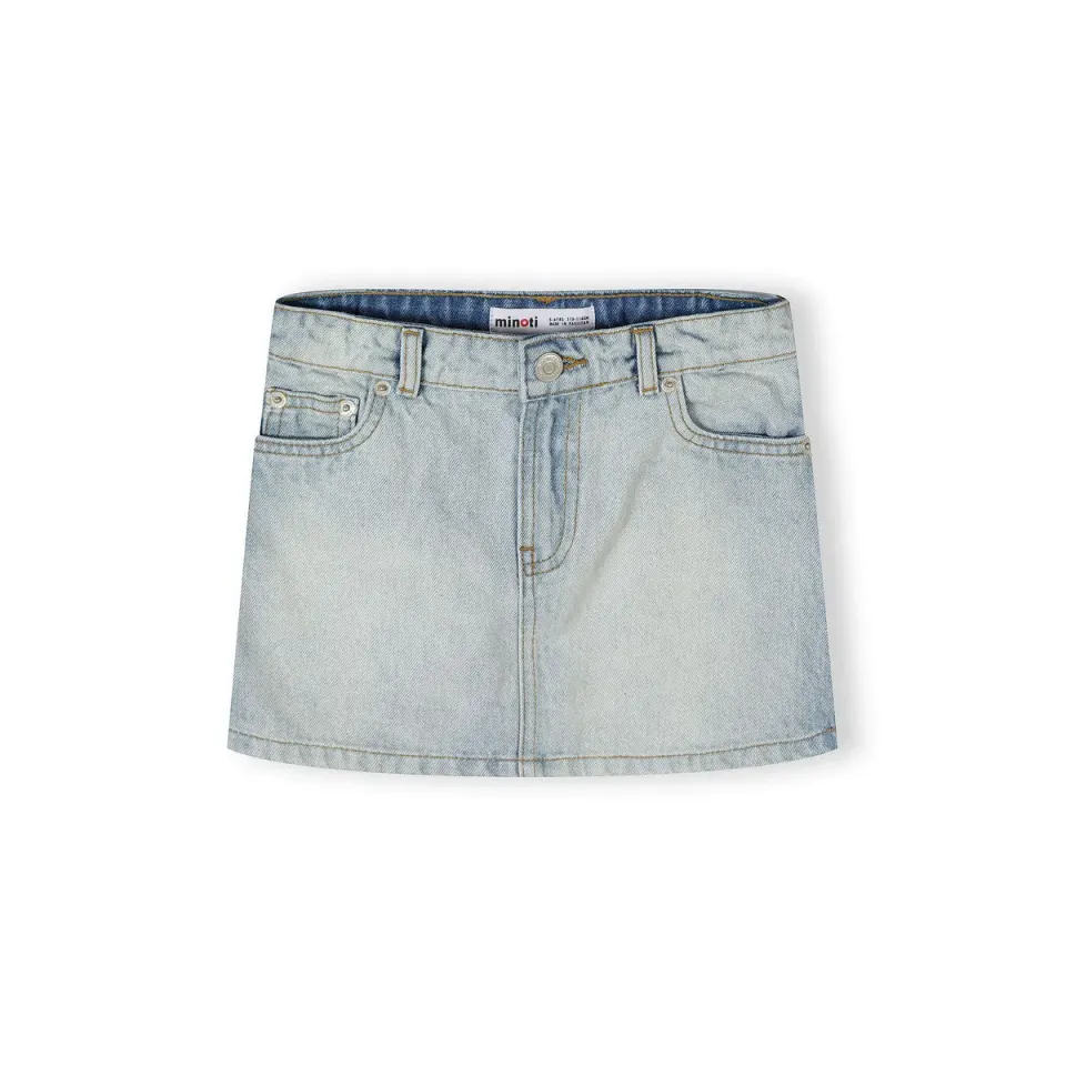 Minoti 44943 jeansskørt lyseblåt A-facon